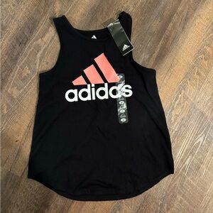 Girls black adidas tank top